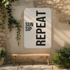 Tuinposter | 80 x 60 CM | Sun sip repeat