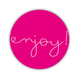 Onderzetter | Enjoy | Pink | 2 stuks