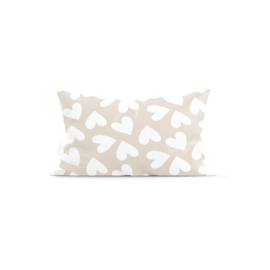 Buitenkussen | 50 x 30 CM | Hearts Beige