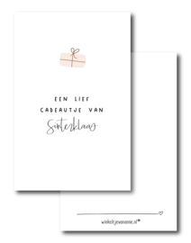 Minikaartje | Lief cadeautje van Sinterklaas | per 5 stuks