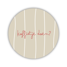 Onderzetter | Koffietje doen? | Nature Greens | 2 stuks