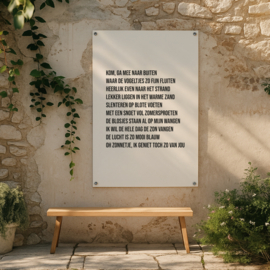 Tuinposter | 80 x 60 CM | Zomergedicht