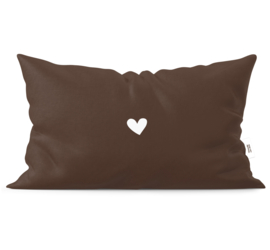 Buitenkussen | XXL | 60 x 40 CM | Brown Heart