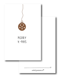 Minikaartje | Merry Xmas | per 5 stuks