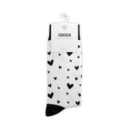 Sokken | Hearts in the air white | Maat 36-41