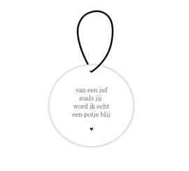 Mini roundie hanger | Van een juf zoals jij