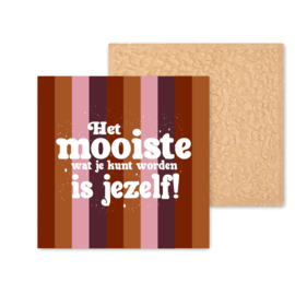 Kleurrijk tegeltje | Mooiste wat je kunt worden | Striped | 11 CM