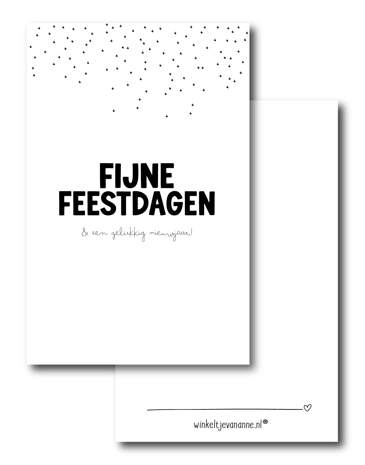 Minikaartje | Fijne feestdagen | per 5 stuks