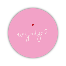 Onderzetter | Wijntje? | Pink | 2 stuks