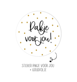 500 stickers | Pakje voor jou! | wit