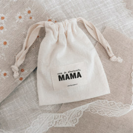 Linnen giftbag | Mama | Per 5 stuks