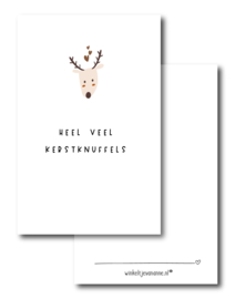 Minikaartje | Kerstknuffels | per 5 stuks