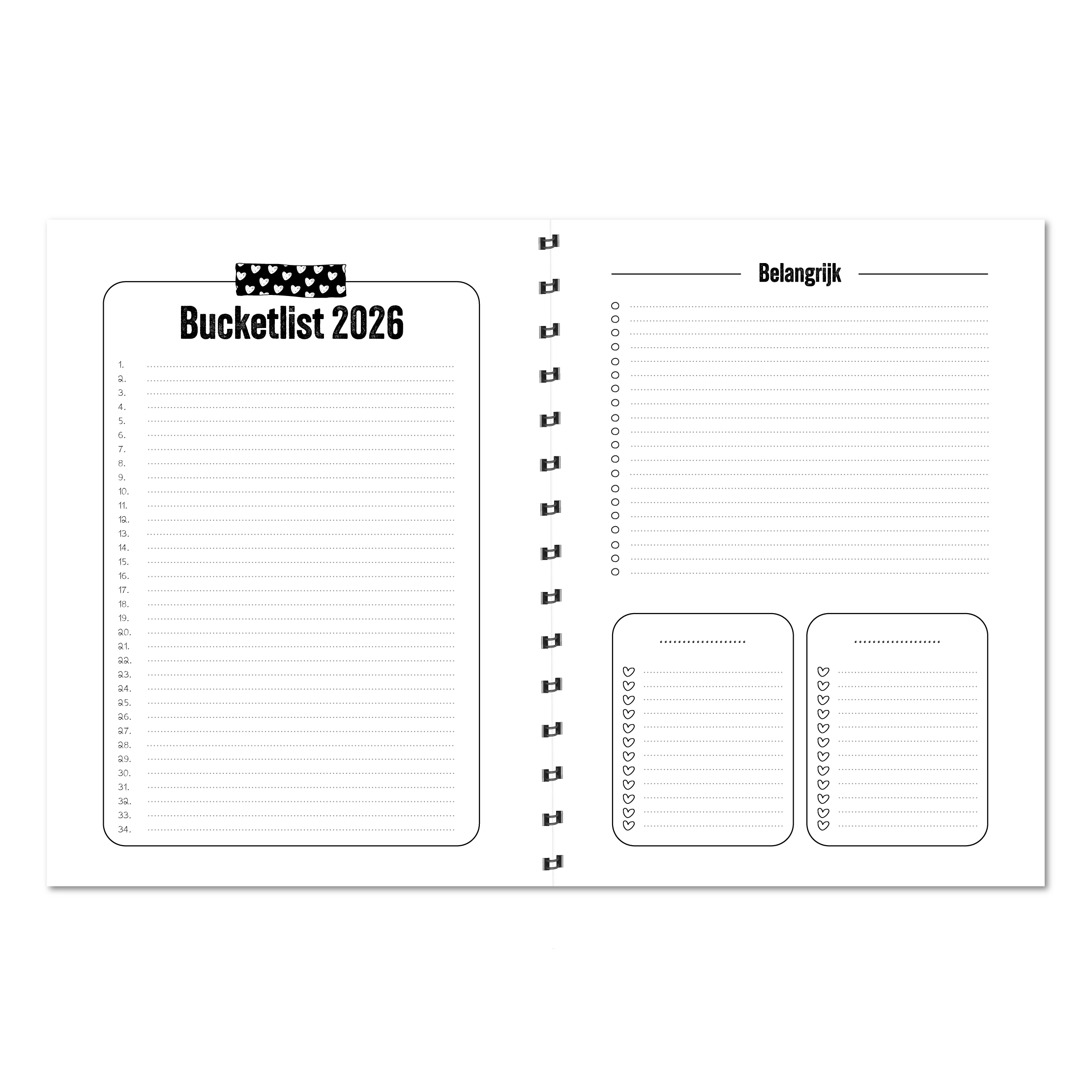 Agenda 2026 | Horizontale schrijfrichting | A5