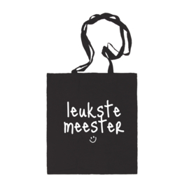 Katoenen tas | Leukste meester | Zwart
