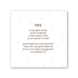Tegeltje op Forex | In geschenkverpakking | Papa Gedichtje