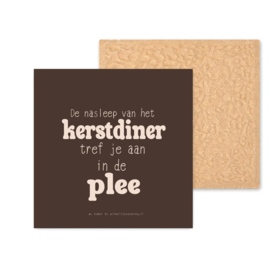 Kleurrijk tegeltje | Wc tegel | Kerstdiner in de plee |  Brown | 11 CM
