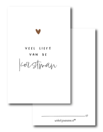 Minikaartje | Veel liefs van de kerstman | per 5 stuks