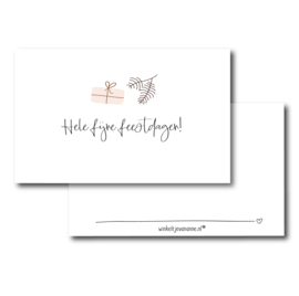 Minikaartje | Hele fijne feestdagen! | per 5 stuks