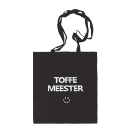 Katoenen tas | Toffe meester | Zwart