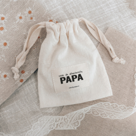 Linnen giftbag | Papa | Per 5 stuks