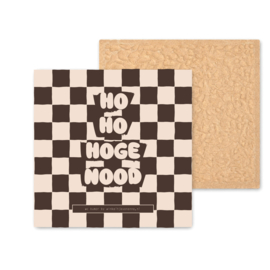 Kleurrijk tegeltje | Wc tegel | Ho Ho hoge nood | Checkers Brown | 11 CM