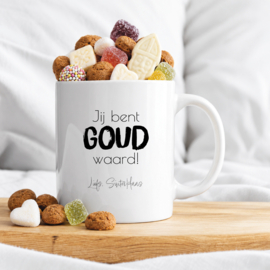 Mok | Jij bent goud waard, liefs Sinterklaas