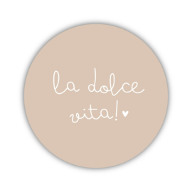 Onderzetter | La dolce vita! | Soft Beige | 2 stuks