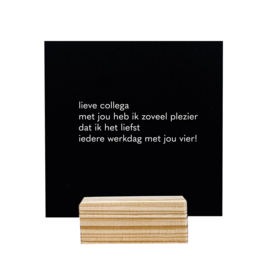 Quote blockie | Lieve collega | Zwart