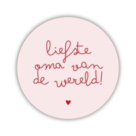 Onderzetter | Liefste oma | Vintage Rose | 2 stuks