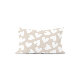 Buitenkussen | 50 x 30 CM | Hearts Beige