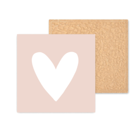 Kleurrijk tegeltje | Peach heart | 11 CM