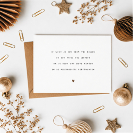 A6 kerstkaart | Ik wens je gedichtje