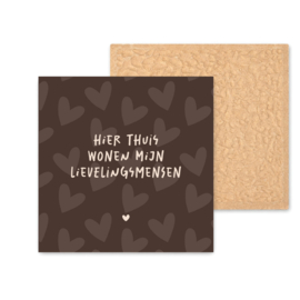 Kleurrijk tegeltje | Lievelingsmensen | Brown | 11 CM