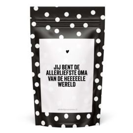 Sweeties | Dots snoepzak | Allerliefste oma van de wereld