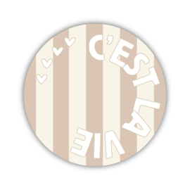 Onderzetter | C'est la vie | Soft Beige | 2 stuks