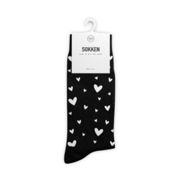 Sokken | Hearts in the air black | Maat 36-41
