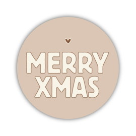 Onderzetter | Merry Xmas | Beige |  2 stuks