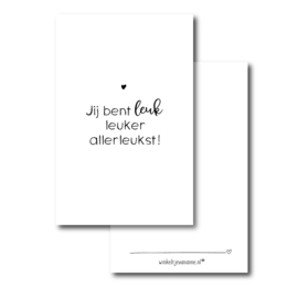 Jij bent leuk, leuker, allerleukst! | per 5 stuks