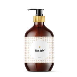 Luxe handzeep |  Veel liefs | Goudfolie