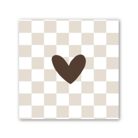 Tegeltje op Forex | In geschenkverpakking | Retro Beige