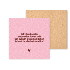 Kleurrijk tegeltje | Vriendin Strik | 11 CM