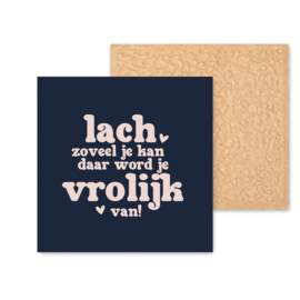 Kleurrijk tegeltje | Lach zoveel je kan | 11 CM