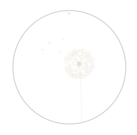 Muurcirkel | Roundie | Paardenbloem Beige