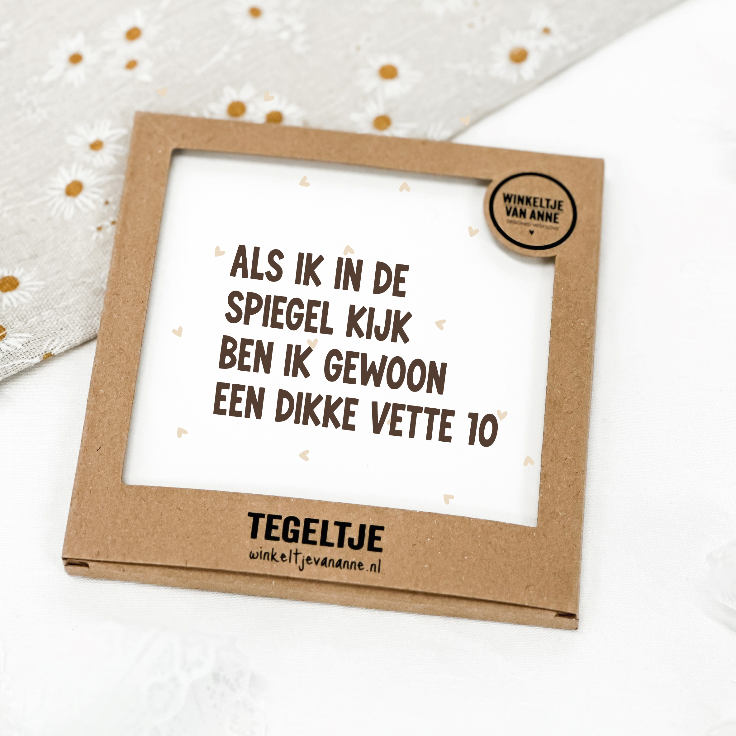 Tegeltje op Forex | In geschenkverpakking | Als ik in de spiegel kijk