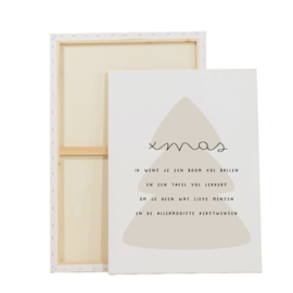 Print op canvas | 2 stuks | Xmas gedicht kerstboom