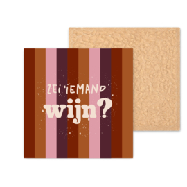 Kleurrijk tegeltje | Zei er iemand wijn? | Striped | 11 CM