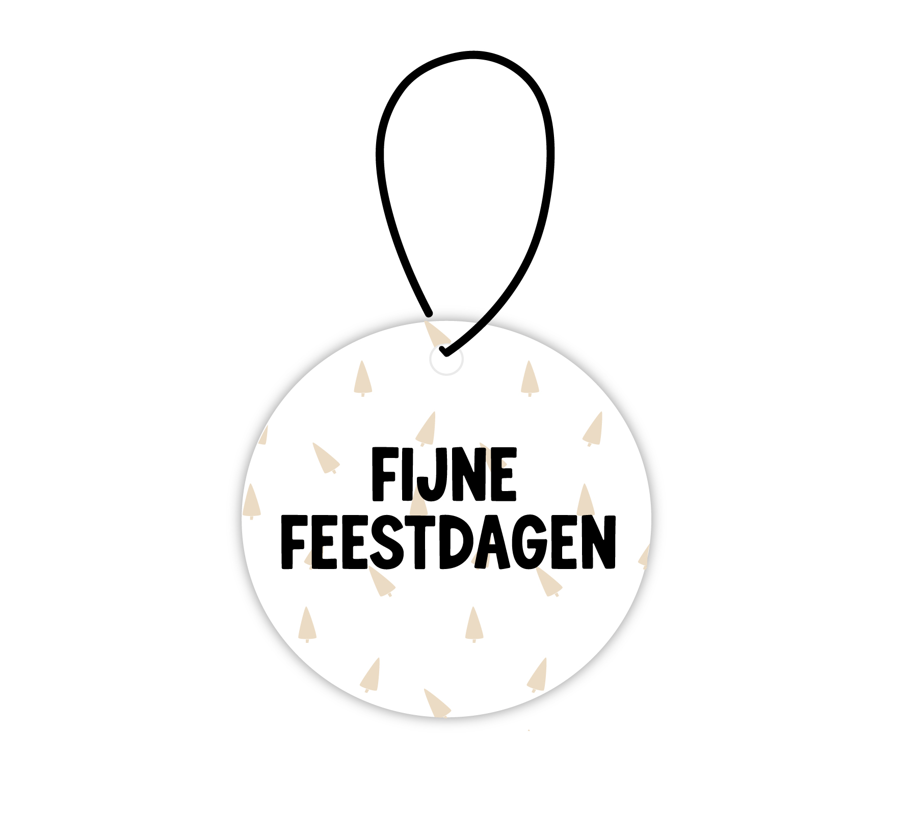 Mini roundie hanger | Fijne feestdagen