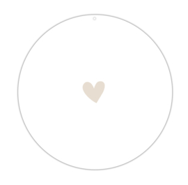 Muurcirkel | Roundie | Beige Hart