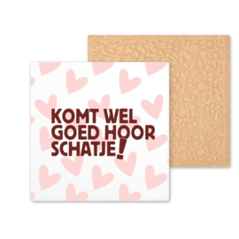 Kleurrijk tegeltje | Komt wel goed schatje | 11 CM