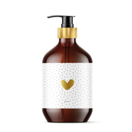 Luxe handzeep | Hartje  | Dots | Goudfolie